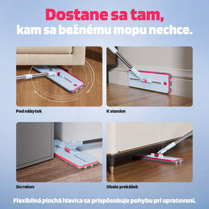 Dvojkomorový plochý mop - samočistiaci